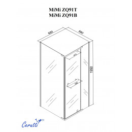 Душевое ограждение Ceruttispa МИМИ (MIMI) ZQ91T (90x90x195)