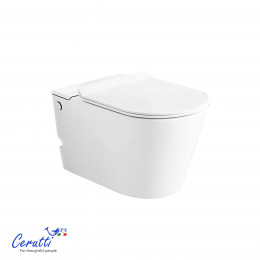 Унитаз подвесной Ceruttispa АРГЕНТЕРА (ARGENTERA) Aria Pulse CT10590 с функцией импульсного смыва (585х360х330), БЕЗ РАМЫ