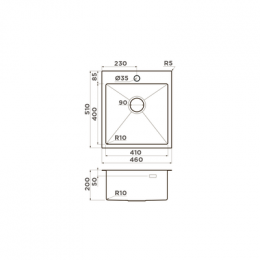 Omoikiri Akisame 46-GB нерж. сталь/графит