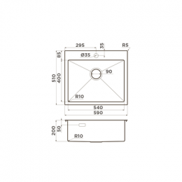 Omoikiri Akisame 59-GB нерж. сталь/графит