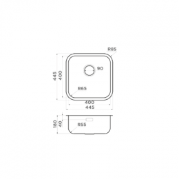 Omoikiri Omi 44-U/I Quadro-IN нерж. сталь/нержавеющая сталь