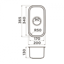 Omoikiri Omi 20-U-IN нерж. сталь/нержавеющая сталь