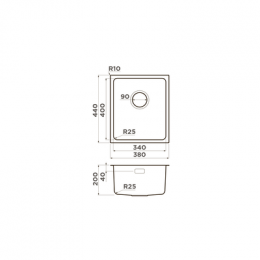 Omoikiri Tadzava 38-U/I-IN нерж. сталь/нержавеющая сталь