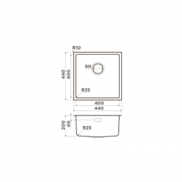 Omoikiri Tadzava 44-U/I Quadro-IN нерж. сталь/нержавеющая сталь