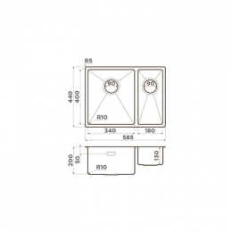 Omoikiri Taki 58-2-U/IF-L-IN нерж. сталь/нержавеющая сталь
