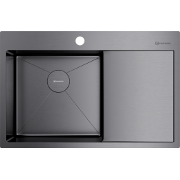 Omoikiri Akisame 78-L-GM нерж. сталь/вороненая сталь