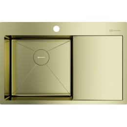 Omoikiri Akisame 78-L-LG нерж. сталь/светлое золото