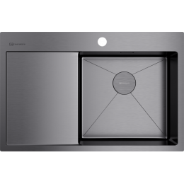 Omoikiri Akisame 78-R-GM нерж. сталь/вороненая сталь