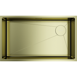 Omoikiri Taki 74-U/IF Side-LG нерж. сталь/светлое золото