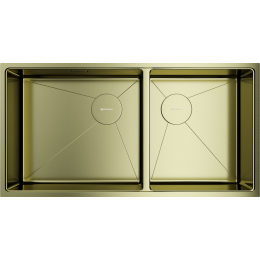 Omoikiri Taki 85-2-LB-U/IF Side-LG нерж. сталь/светлое золото