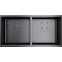 Omoikiri Taki 86-2-U/IF-GM нерж. сталь/вороненая сталь