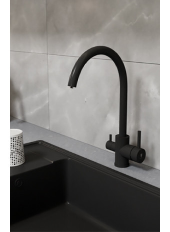 Стиль и надежность. Кухонный смеситель SUS9035-37Black