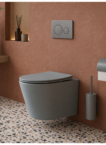 Унитаз подвесной Ceramicanova Balearica CN6000MH (матовый антрацит) — стиль и безупречная гигиена