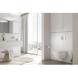 TECE TECEsquare панель смыва с двумя клавишами стеклянная клавиши белые 9240800