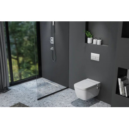 TECE 9240833 TECEsquare II Металлическая панель смыва унитаза II для системы с двойным смывом, цвет черный