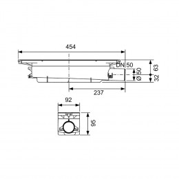 Сифон TECE TECEdrainprofile стандартный DN50 боковой слив 673002