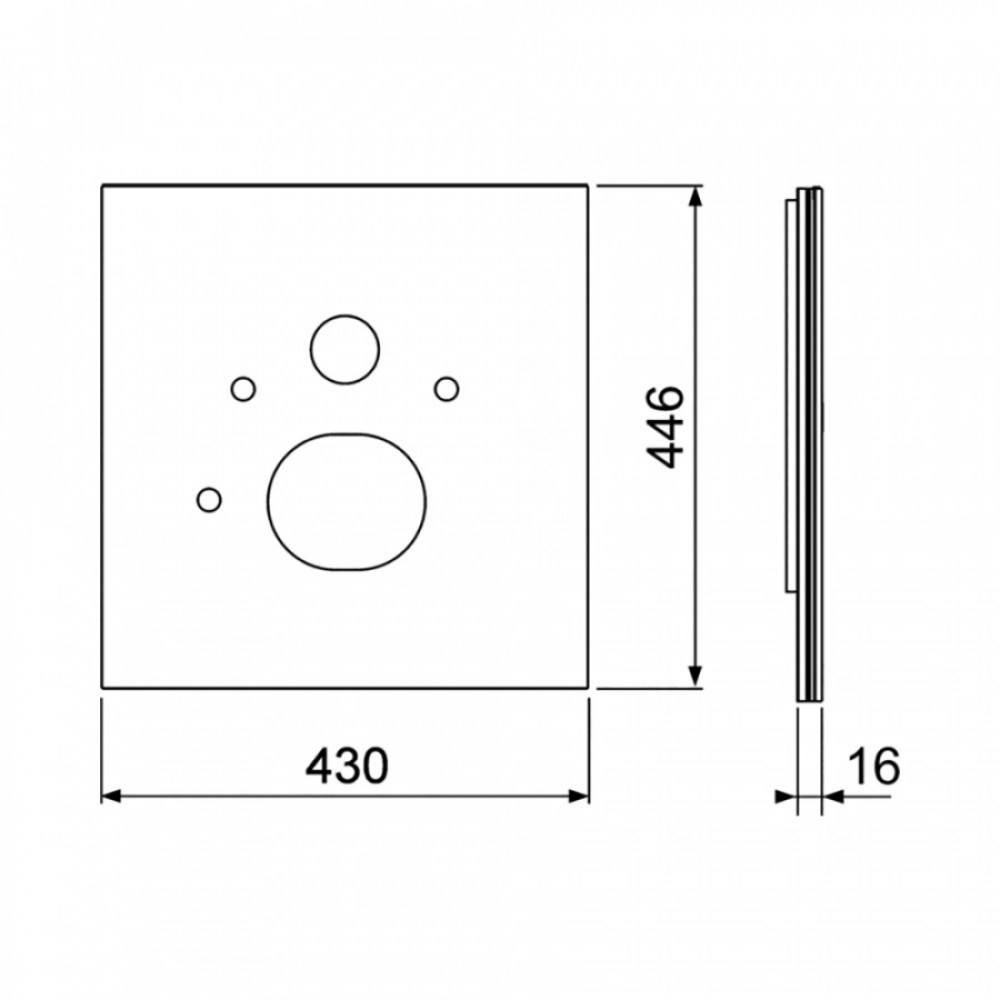 Нижняя панель TECElux для установки унитазов-биде, TECE, цвет-белый