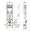 Узкая инсталляция TECE TECEbase для подвесного унитаза, с бачком, ширина 320 мм, высота 1120 мм, 9400440