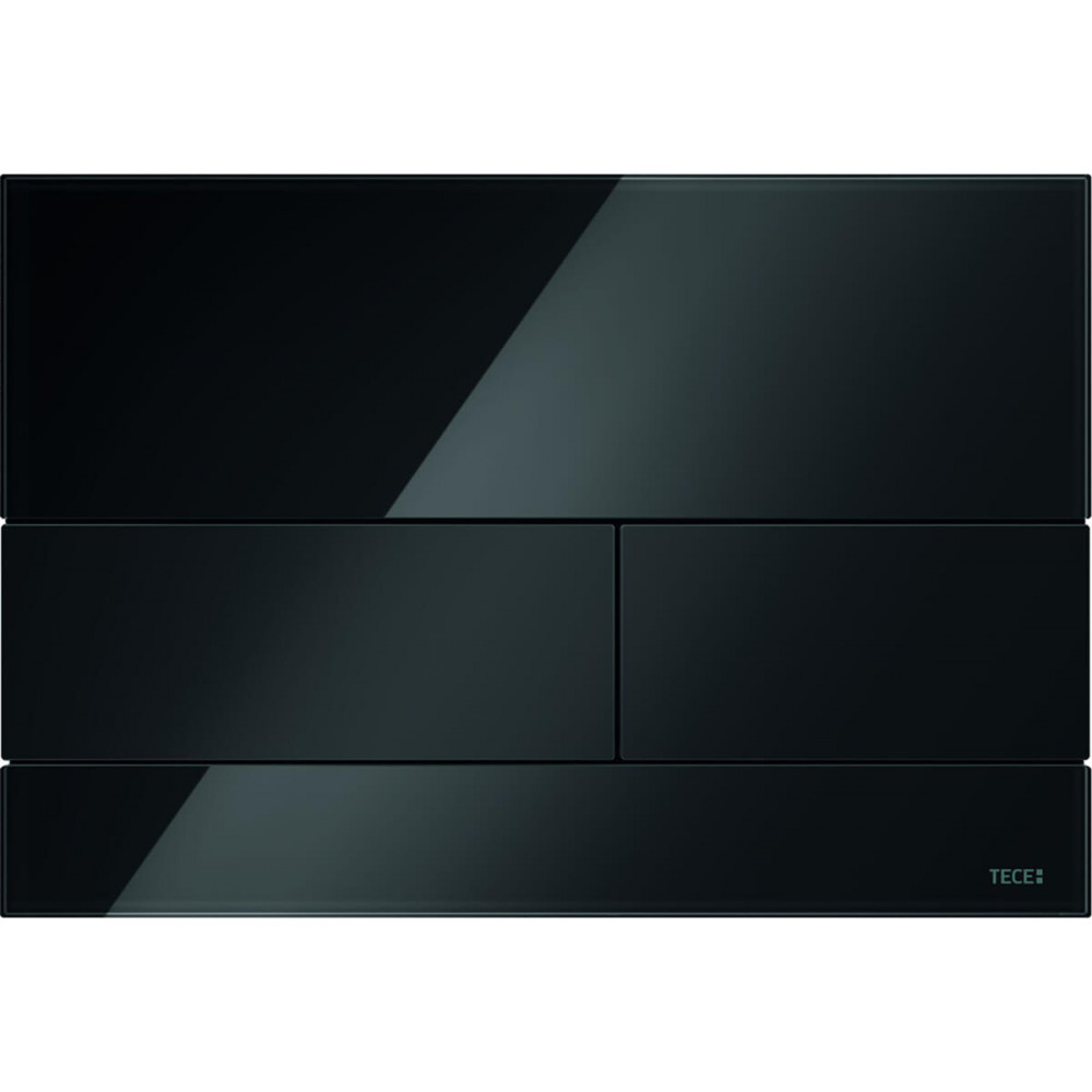 TECE TECEsquare панель смыва с двумя клавишами стеклянная Черный 9240809