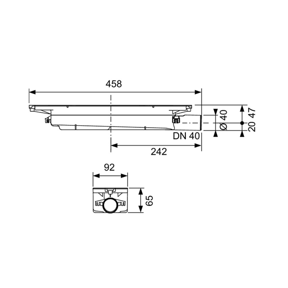 Сифон TECE TECEdrainprofile низкий DN 40 боковой слив 673001