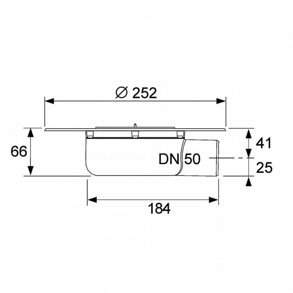 Сифон, TECE, Drainpoint S, для террас и балконов, дренажный