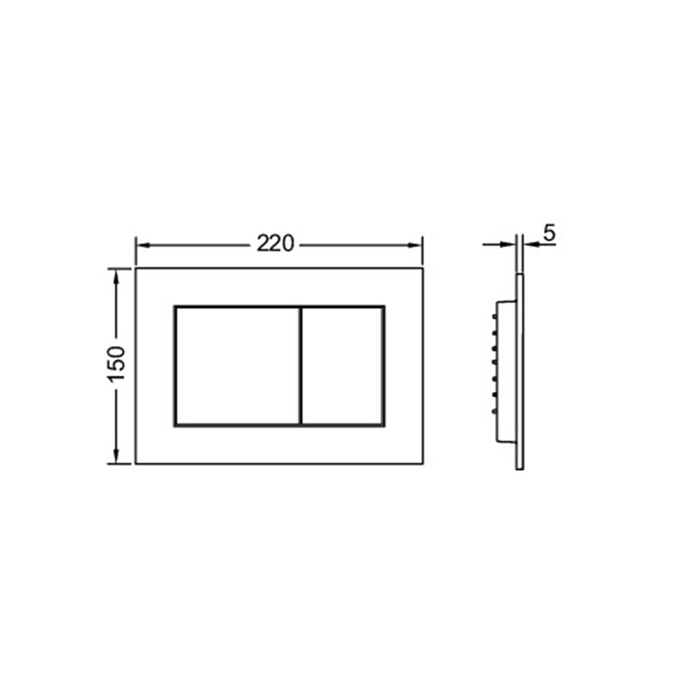 TECE 9240417 TECEnow Панель смыва для системы двойного смыва, цвет белый матовый