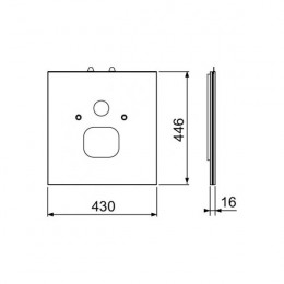 Нижняя стеклянная панель для унитазов, TECE, TECElux, материал-стекло, цвет-белый