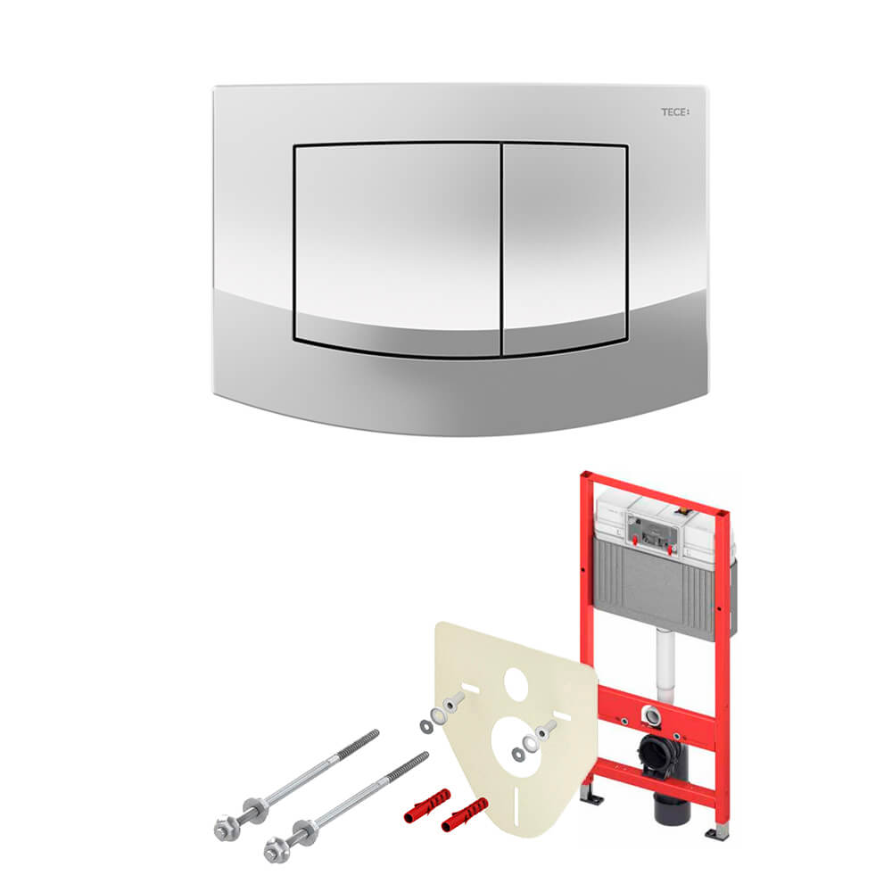  Инсталляция для подвесного унитаза TECE TECEbase 2.0 K440200 с белой кнопкой смыва TECEambia