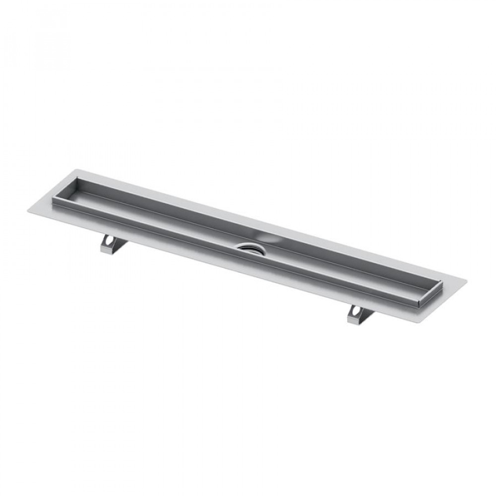 Комплект, TECE, TECEdrainline, для монтажа дренажного канала, с декоративной панелью "Steel ll", с мембраной, длина-711 мм, цвет-сатин