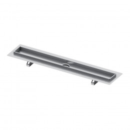 Комплект, TECE, TECEdrainline, для монтажа дренажного канала, с декоративной панелью "Steel ll", с мембраной, длина-711 мм, цвет-сатин