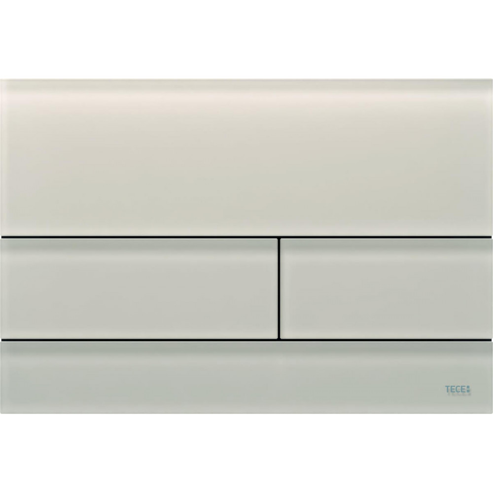 TECEsquare II Панель смыва с двумя клавишами стеклянная для унитаза песочно-бежевый сатин 9240827