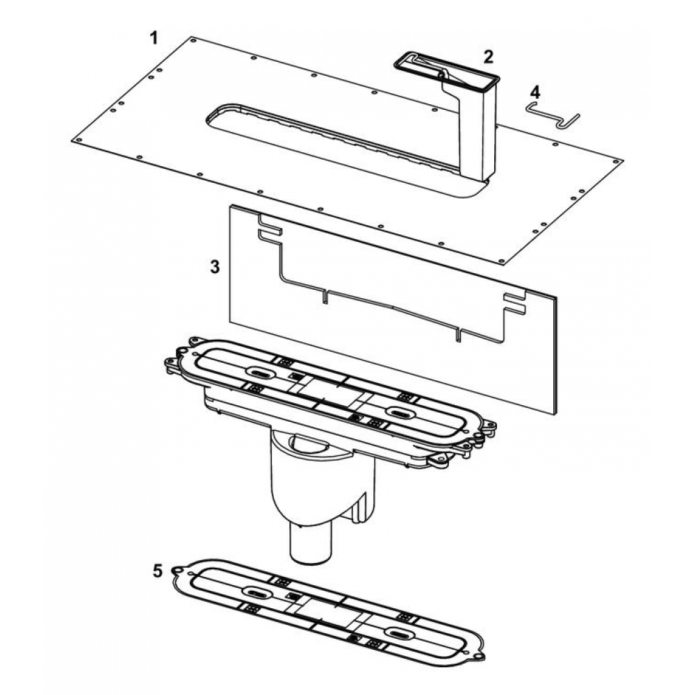 Сифон, TECEdrainprofile, вертикальный, DN50