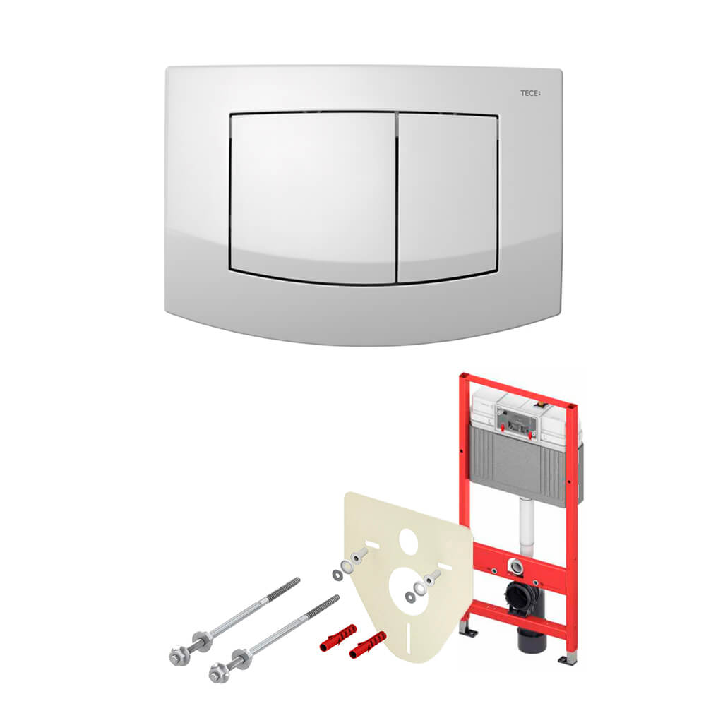  Инсталляция для подвесного унитаза TECE TECEbase 2.0 K440200 с белой кнопкой смыва TECEambia