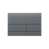 TECE 9240826 TECEsquare II Панель смыва унитаза для системы с двойным смывом, материал матовое стекло, цвет серый
