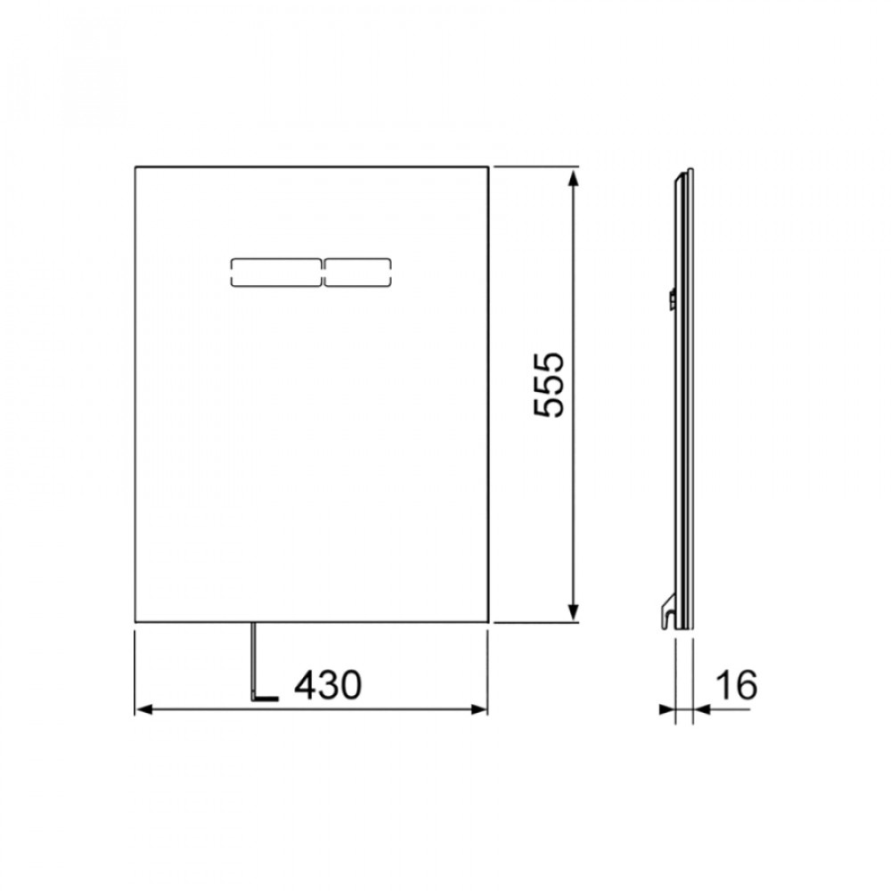 Верхняя панель, TECE, TECElux, с сенсорным блоком управления