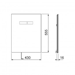 Верхняя панель, TECE, TECElux, с сенсорным блоком управления