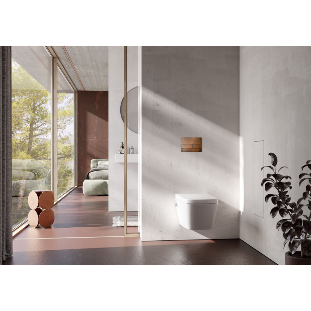 TECE TECEsquare II Металлическая панель смыва для унитазов ржавая сталь 9240845