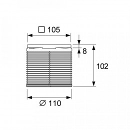 Дизайн-решетка, TECE, Drainpoint S, д 110, цвет-полированная нержавеющая сталь