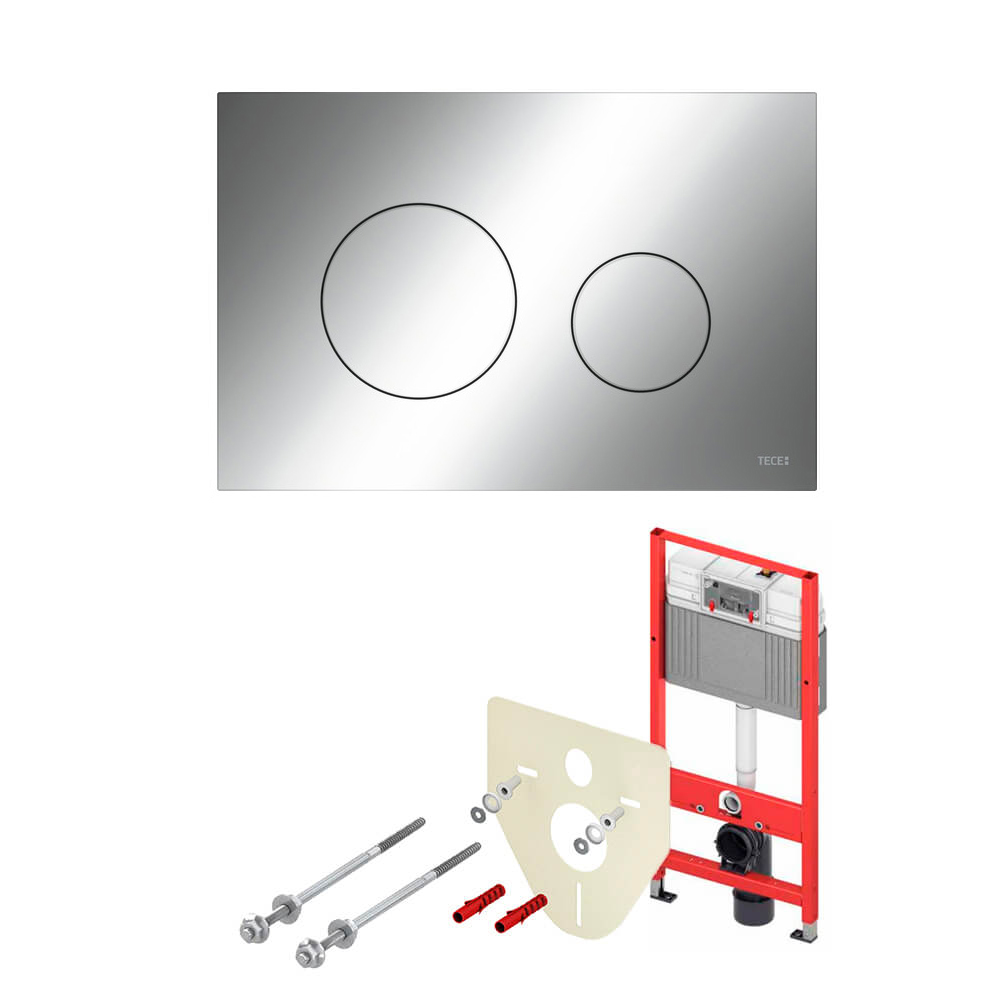 Инсталляция для подвесного унитаза TECE TECEbase 2.0 K440921 с хромированной кнопкой смыва TECEloop
