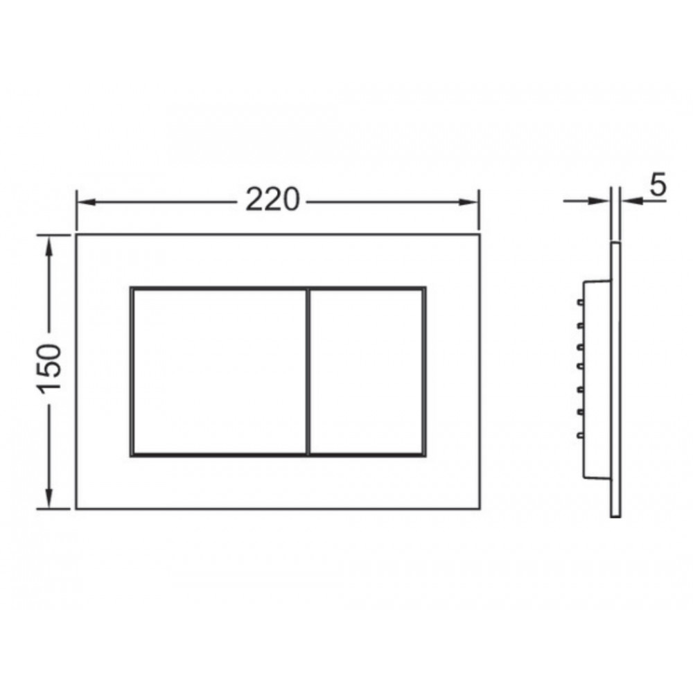 TECE TECEnow Панель смыва унитаза для системы двойного смыва красная бронза металлик 9240422