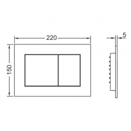 TECE TECEnow Панель смыва унитаза для системы двойного смыва красная бронза металлик 9240422