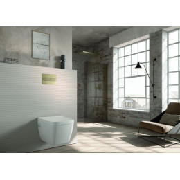 TECE TECEsolid Стальная панель смыва для унитаза с текстурированной поверхностью для системы двойного смыва никель с текстурой линии 9240437