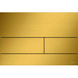 Металлическая панель смыва TECE TECEsquare II 9240847 с двойным смывом, цвет сатин, позолоченный, с покрытием против отпечатков пальцев