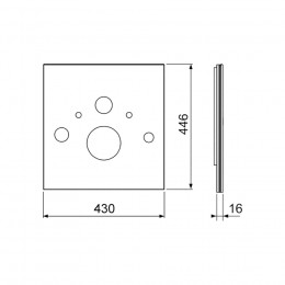 Декоративная панель, TECE, TECElux, цвет-черный