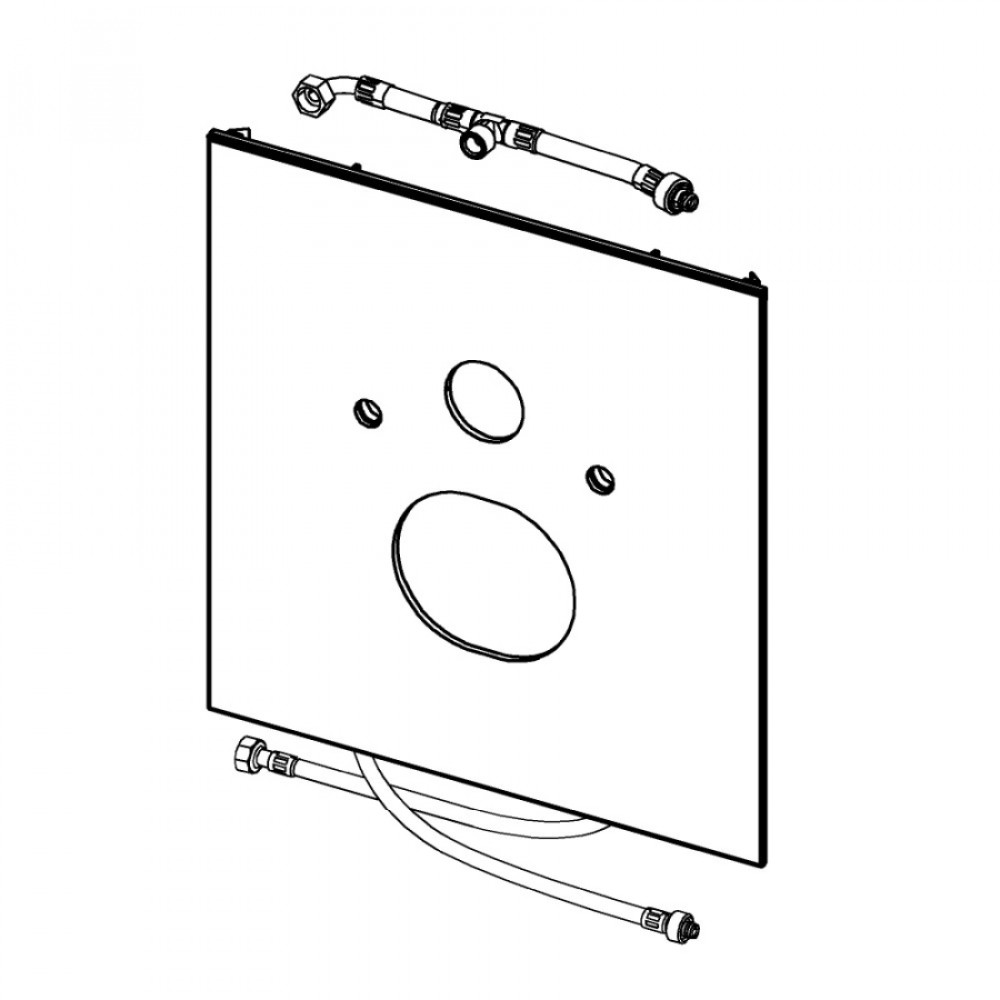 Нижняя панель TECElux для установки унитазов-биде, TECE, цвет-черный