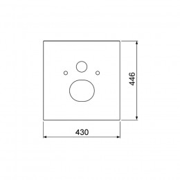 Нижняя панель TECElux для установки унитазов-биде, TECE, цвет-черный