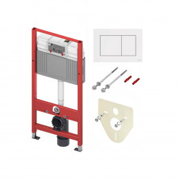 Инсталляция TECEbase 2.0 для подвесного унитаза с белой кнопкой смыва TECE 9400413