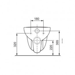 Унитаз, TECE, TECE V04, подвесной, шгв 355*540*355, цвет-белый