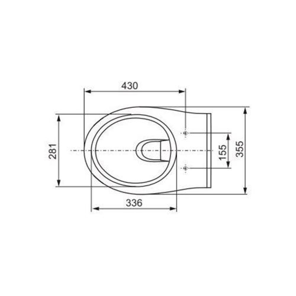 Унитаз, TECE, TECE V04, подвесной, шгв 355*540*355, цвет-белый