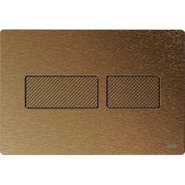 TECEsolid Стальная панель смыва для унитаза с текстурированной поверхностью для системы двойного смыва бронза с текстурой ромбы 9240435